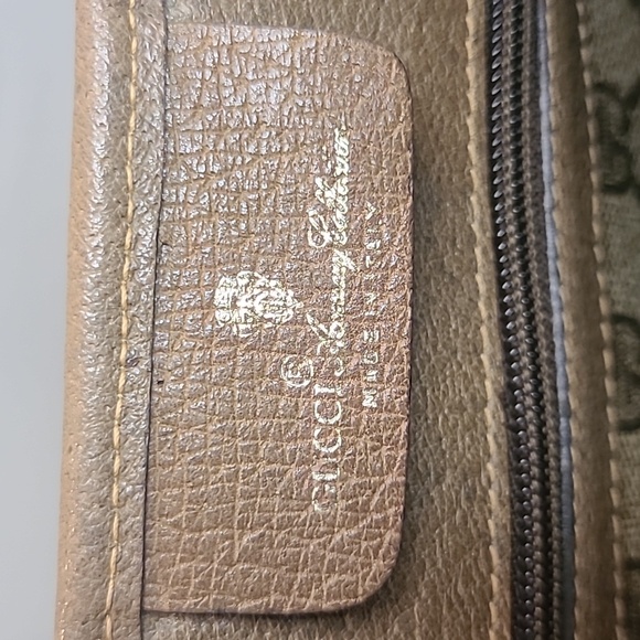 GUCCI ACCESSORIES VINTAGE 70'S WEB SHERRY COATED CANVAS TOTE BAG W SERIAL# - Picture 17 of 17